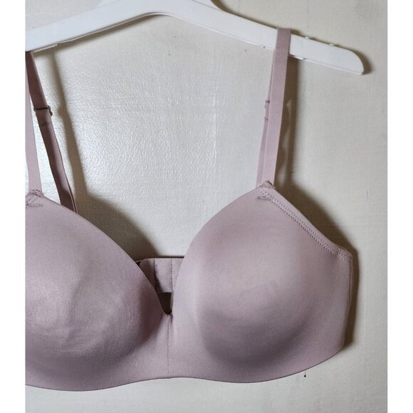 New Maidenform Women's Purple Wireless Lightly Line Bra Adjustable Straps 34C - Picture 2 of 3